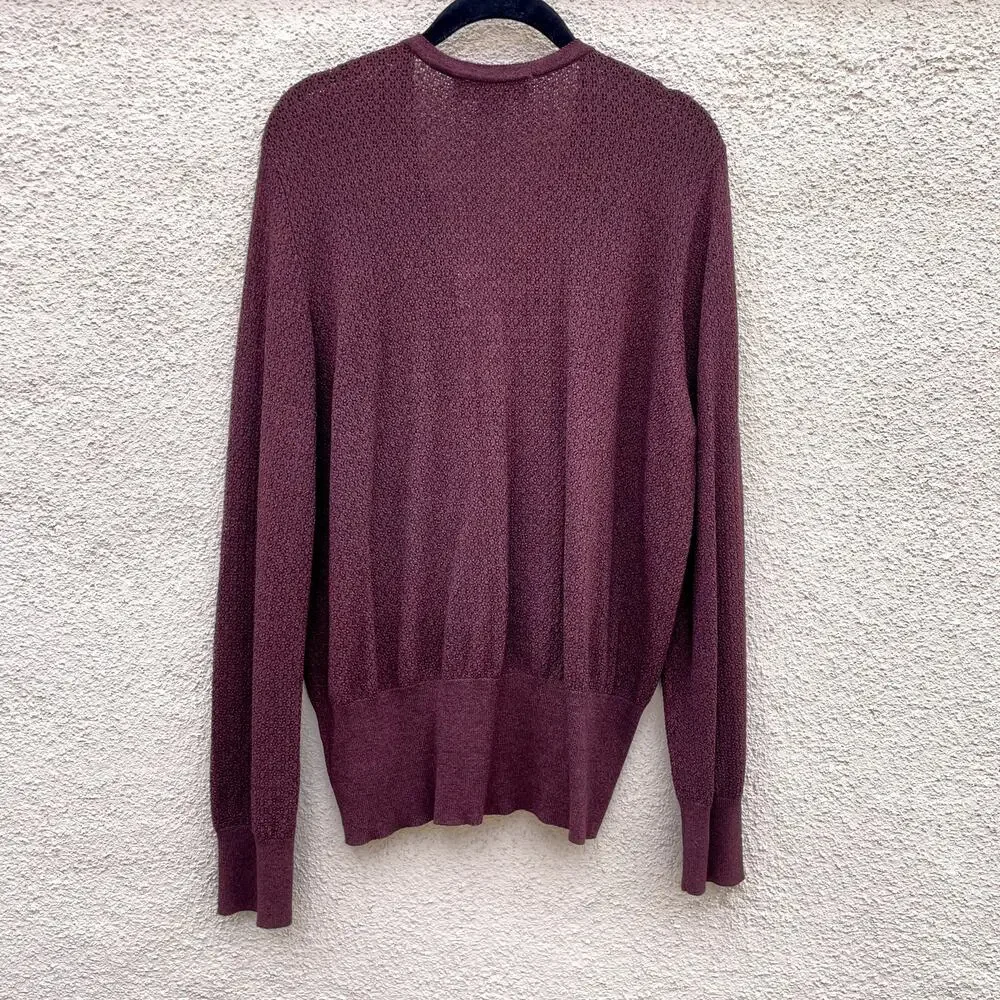 New Vintage Old Stock Nine & Co Grandpa Cardigan Raisin L Academia